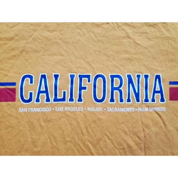 Divided H&M Top Women Small Yellow California T-Shirt Short Sleeve San Francisco - Picture 4 of 5